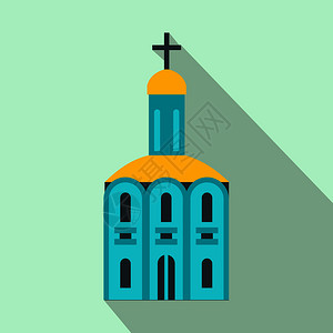 光之教堂教堂平面图标插画