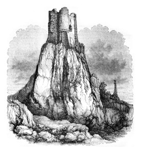 拉鲁克特城堡的废墟184年的马加辛皮托雷斯克高清图片