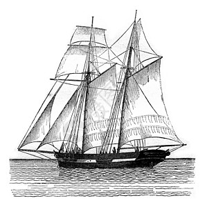 商业帆船航行从港口的船臀看184年MagasinPittoresque图片