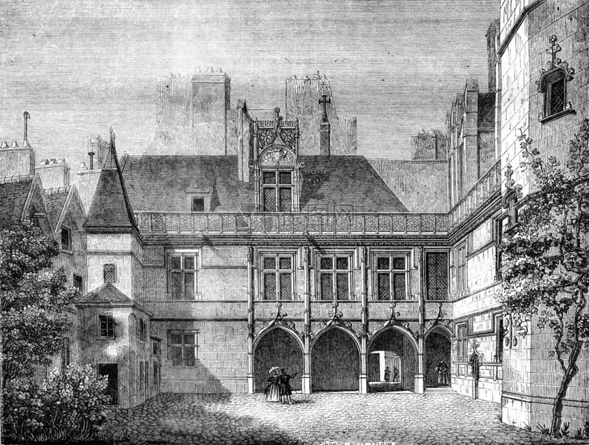 巴黎Cluny酒店院子里184年的MagasinPittoresque图片
