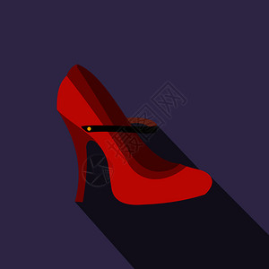 红色高跟鞋米兰风格高清图片