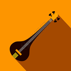 普拉斯特加坦印度传统乐器插画