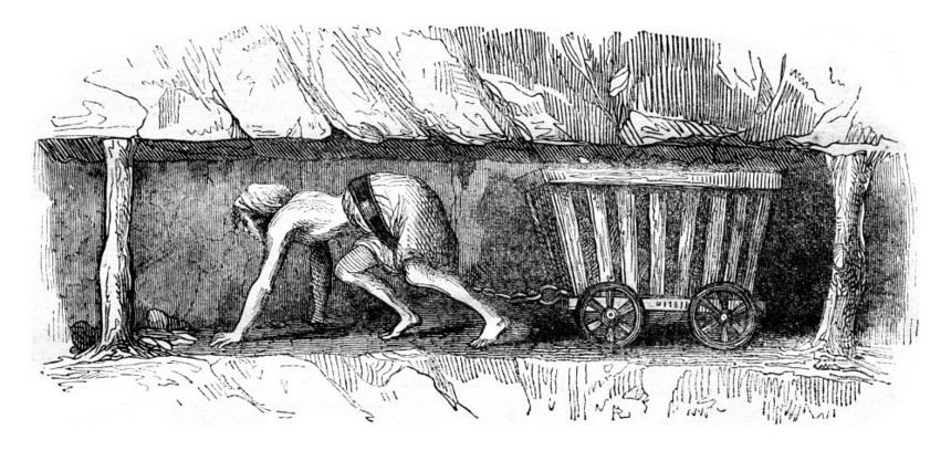 女孩拖着马车1843年马加辛皮托罗克图片