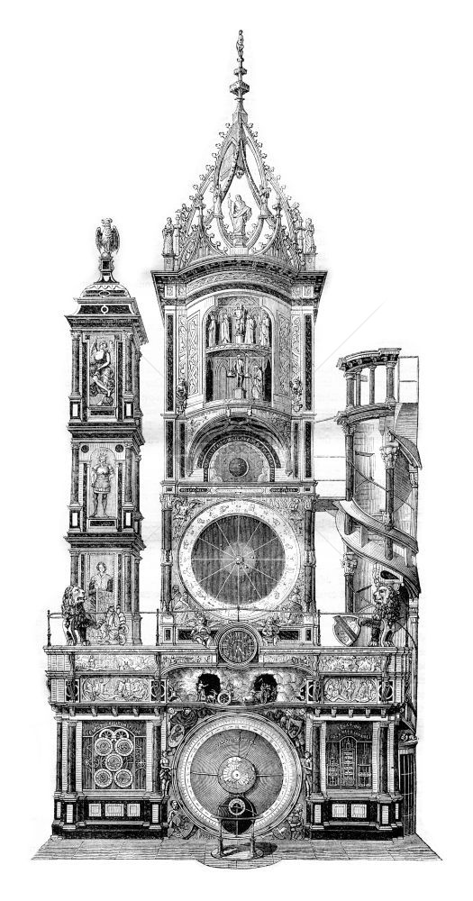 斯特拉堡天文钟1843年的马加辛皮托罗克图片