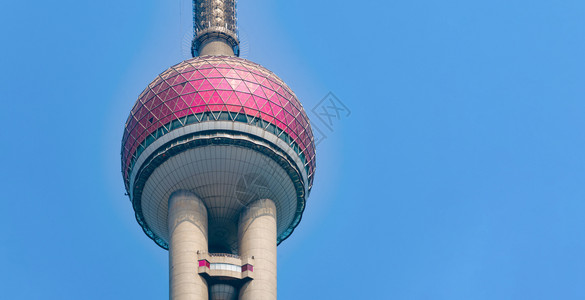 上海下城天际的东方珍珠电视塔楼亚洲智能城市的金融区和商业中心图片