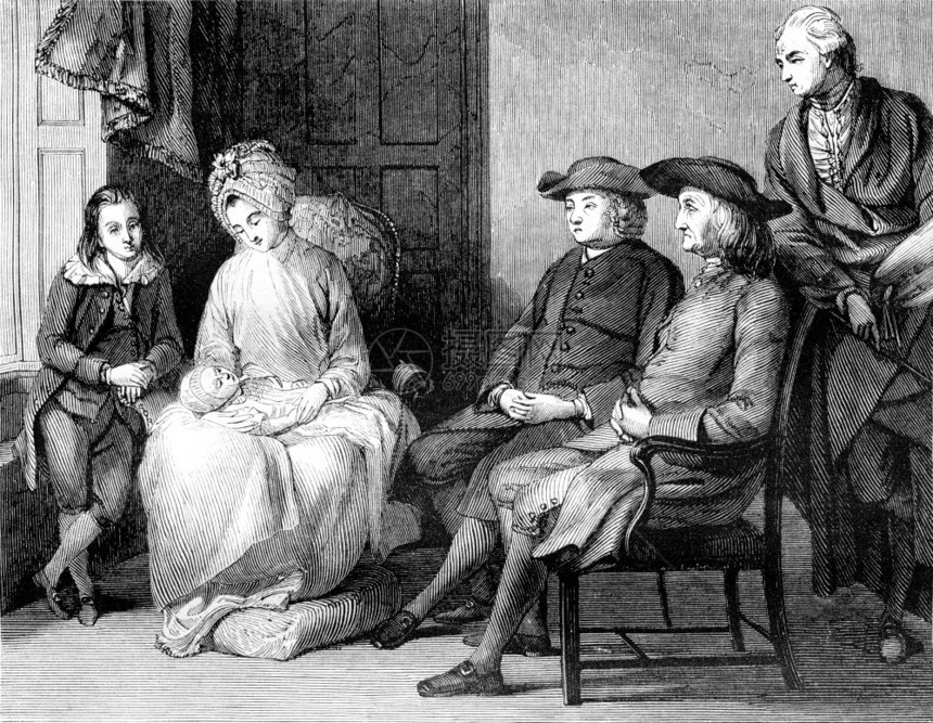 本杰明西部家族1843年的马加辛皮托雷克图片