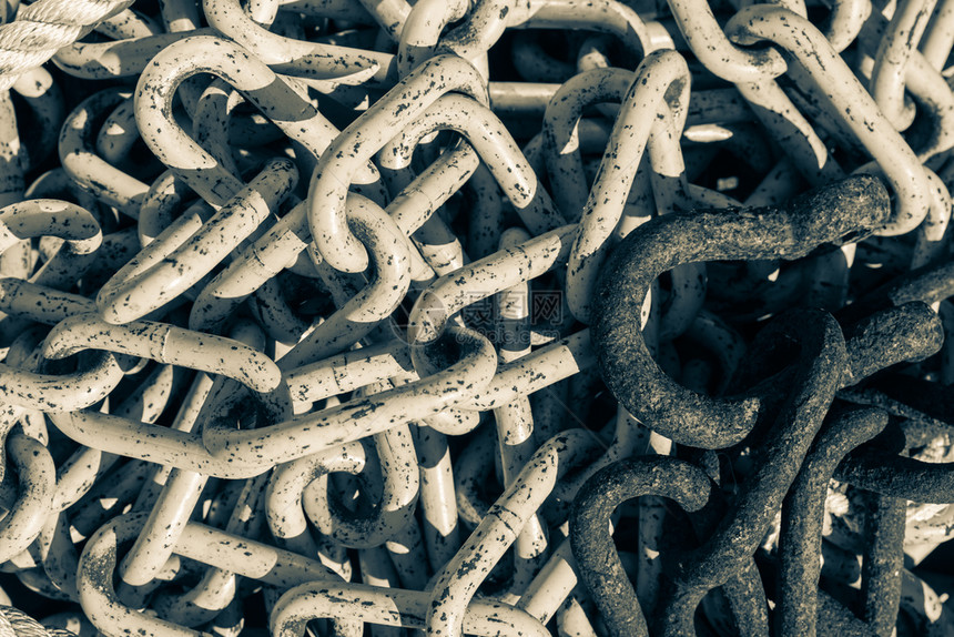 链堆图案和背景概念链堆绳索的密闭细节链堆和绳索的密细节图片
