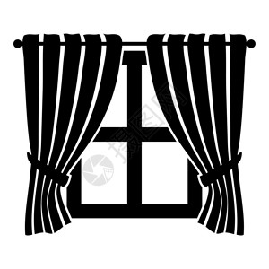 窗帘和口内部概念家庭窗口视图装饰图片