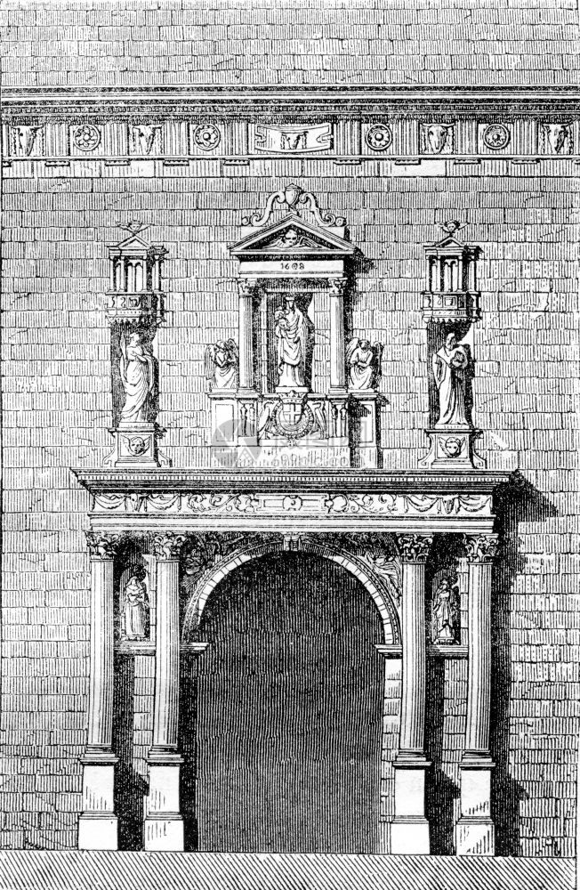 教堂入口Aumale184年MagasinPittoresque图片