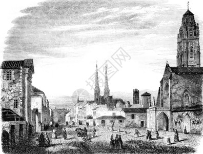 右边圣欧拉利教堂左边圣拉斐尔军营184年马加辛皮托雷克图片