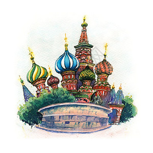 俄罗斯莫科的瓦西里大教堂和圣巴西尔大教堂俄罗斯莫科高清图片