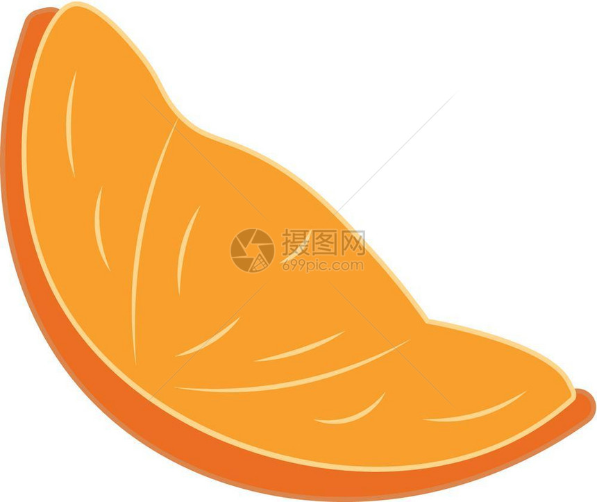 切片橙色矢量颜绘图或插的像图片