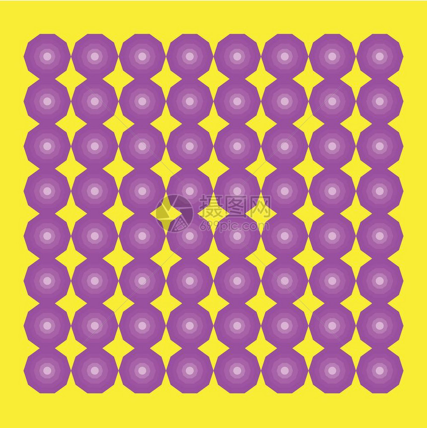 在黄色框矢量颜绘图或插上几个紫色十角排列顺序图片