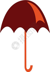 红色雨伞的图像它是开放矢量颜色绘图或插背景图片