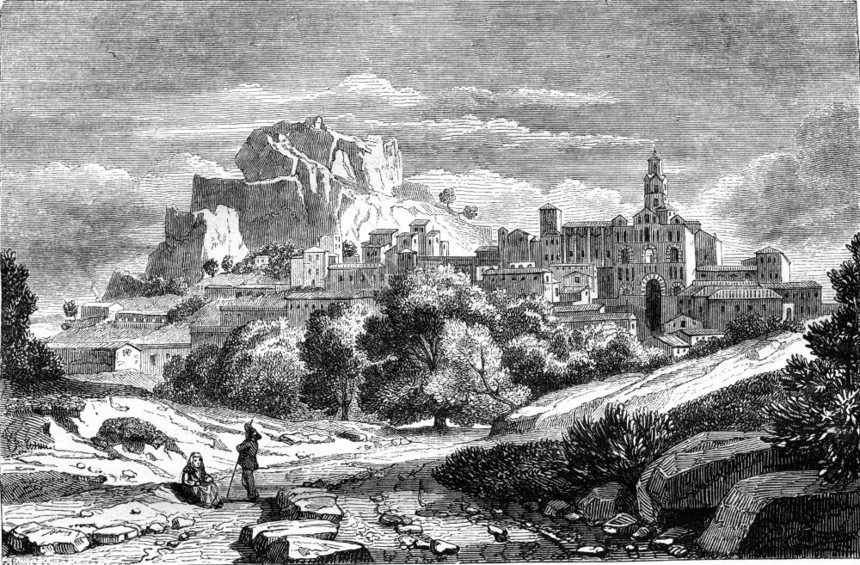上卢瓦省首府PuyenVelay市的景象1846年的MagasinPittoresque图片