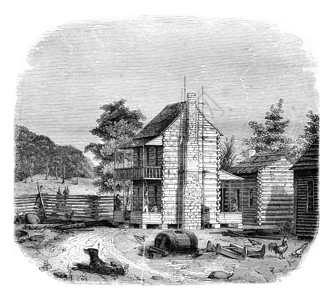 弗吉尼亚州的美国农场1846年的马加辛皮托雷克高清图片