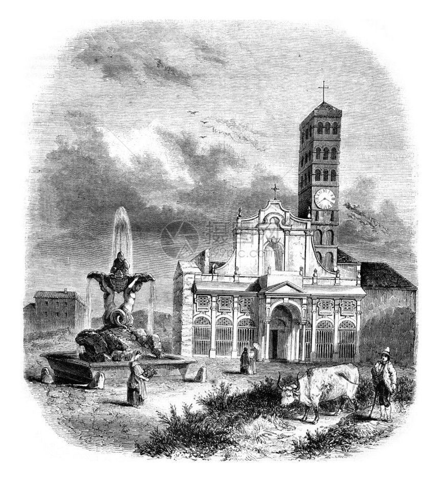 罗马科美德教堂的圣玛利亚1846年的马加辛皮托罗尔克图片