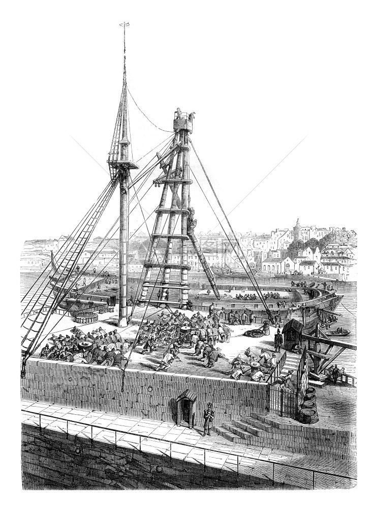 布列斯特港的机器厂商1847年的马加辛皮托罗克图片