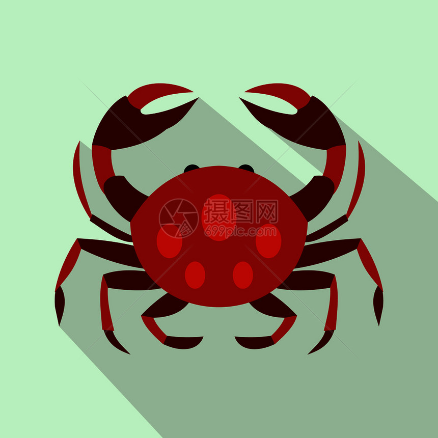 彩色螃蟹图标图片