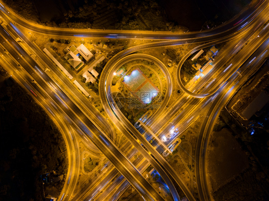 曼谷环形高速公路空中视图图片