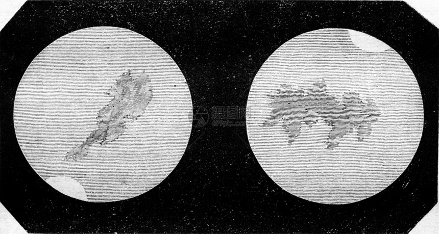 从地球上看到的火星1857年的马加辛皮托罗克图片