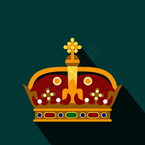 英国皇冠皇冠图标插画