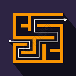 紫背景上的平滑风格Labyrinth图标平滑风格的图标图片