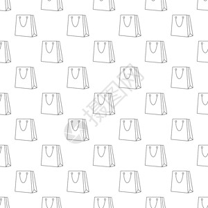 任何设计的购物袋模式无缝黑色购物袋模式无缝图片