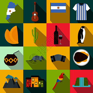格瓦拉阿根廷为任何设计以平板样式置图标插画