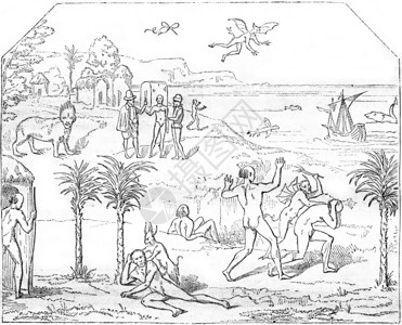美国印第安人的迷信1857年的MagasinPittoresque图片
