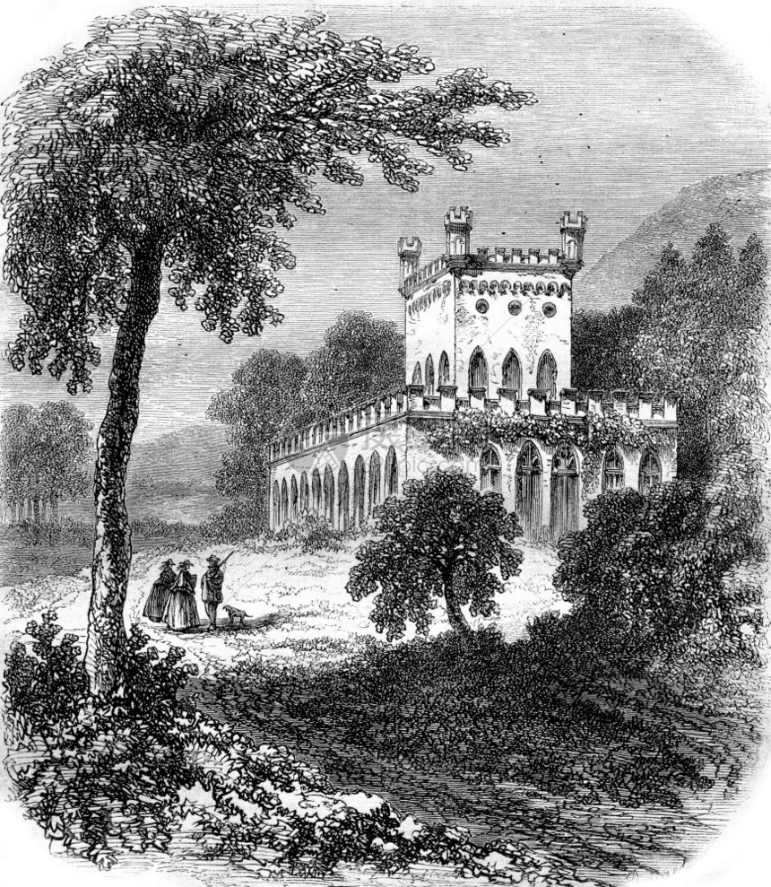 来自霍姆堡附近城的TenenwaldView1857年马加辛皮托雷斯克图片