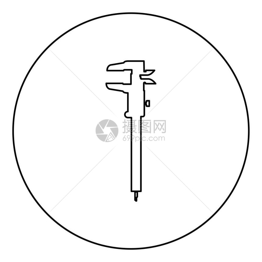 圆形黑色矢量插图平板风格简单像图片