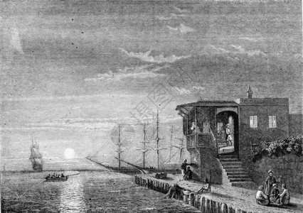 1857年的绘画展览土耳其咖啡到罗得斯岛1857年的马加辛皮托罗尔克图片