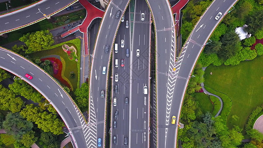 上海高速公路的空中观察图片