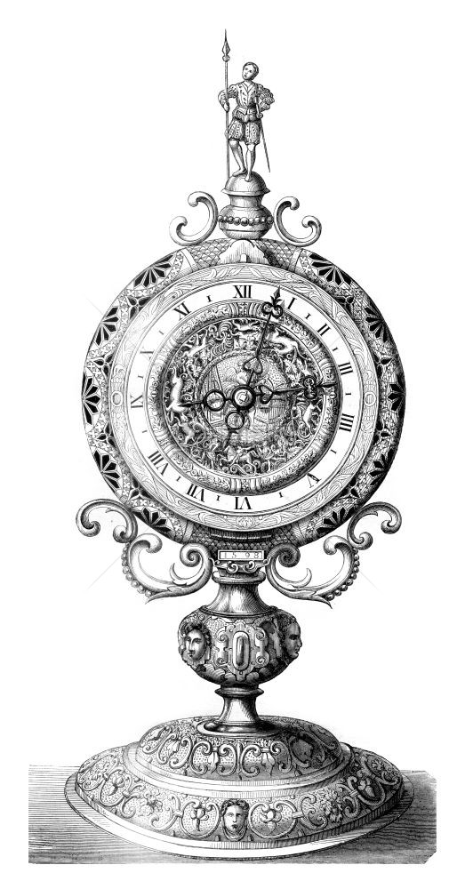 LouvreRecoverySauvageot16世纪的便携时钟185年马加辛皮托罗克图片