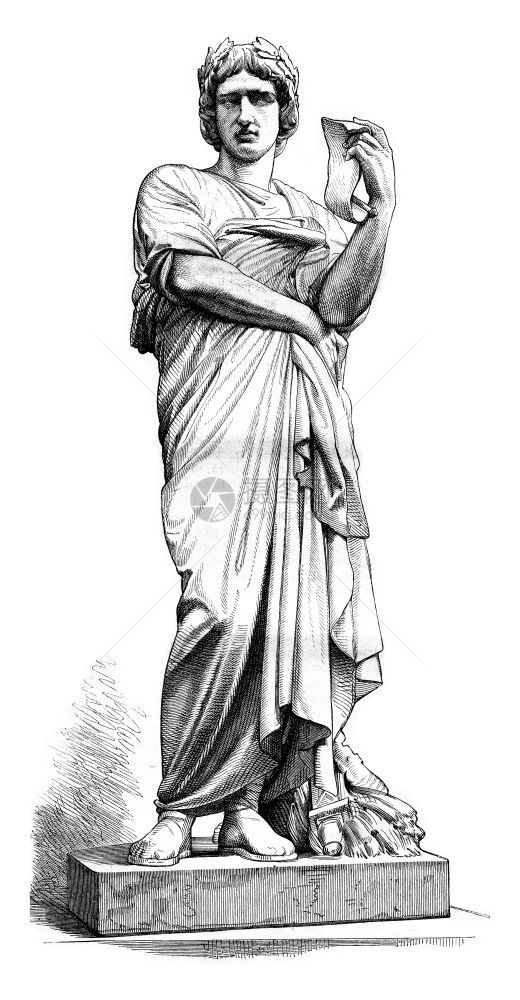186年雕塑展维吉尔像托马斯的刻古老插图186年马加辛皮托雷斯克图片