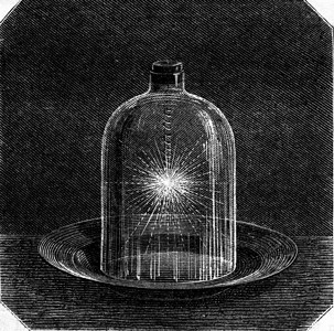 氧气中的铁燃烧1869年的MagasinPittoresque图片