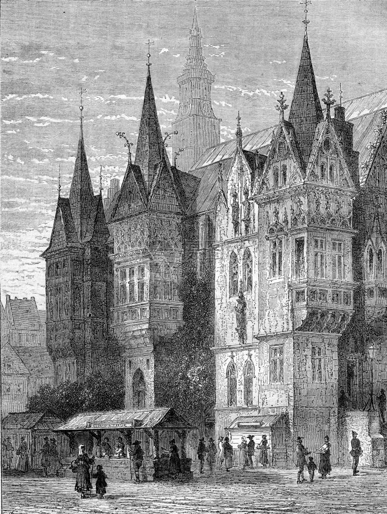 Breslau市政厅1870年MagasinPittoresque古典刻画图图片