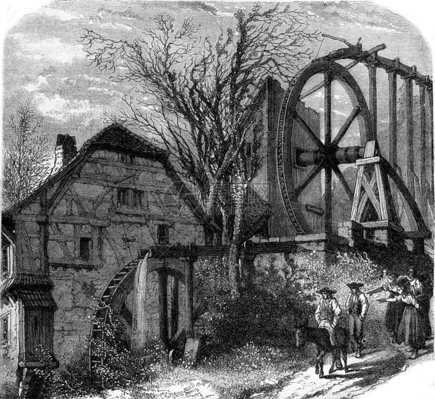 Mitschdorf磨坊BasRhin1870年马加辛皮托罗克图片