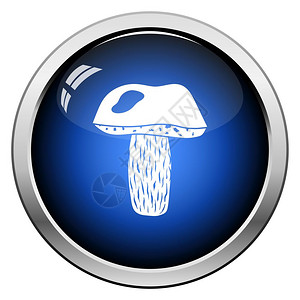 香菇图标蘑菇图标光滑按钮设计矢量说明背景
