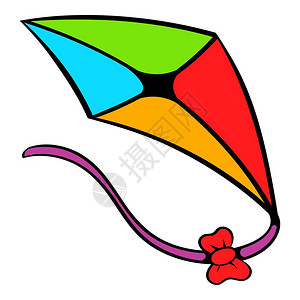 风筝矢量卡通风格的孤立矢量插图中标的飞行风筝图标卡通背景