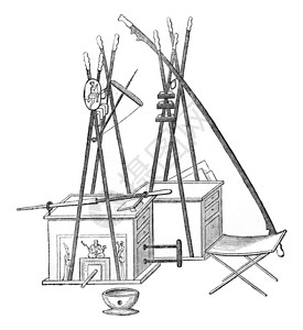 金属工人的便携作室1870年的MagasinPittoresque背景图片