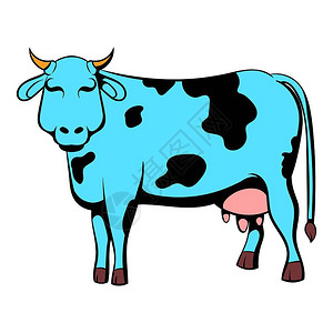 卡通奶牛矢量插图图片