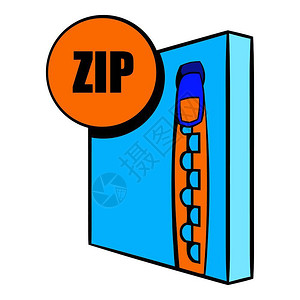 卡通风格ZIP格式文件矢量设计插图图片