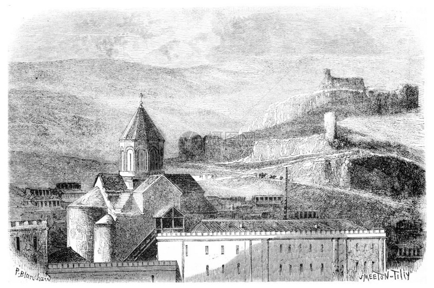 蒂弗利斯附近的Mtskete教堂1875年的MagasinPittorresque图片