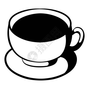 在卡通风格中的咖啡图标杯孤立矢量插图Cup咖啡图标卡通图片