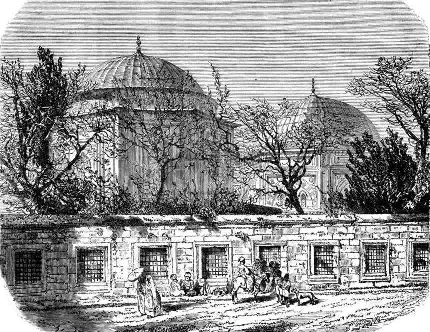 Suleiman和Roxelana的墓穴在君士坦丁堡1876年的MagasinPittoresque图片