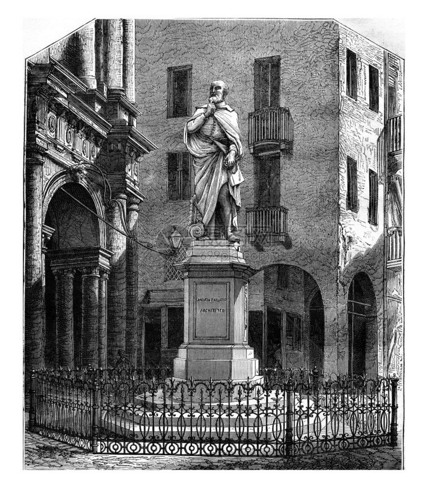 维琴扎的Palladio和JaBasilica女神像187年的MagasinPittoresque图片
