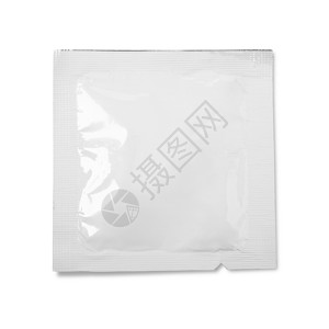 包装设计袋白色背景上隔离的空白容器灰尘有剪切路径可以用于包装设计背景