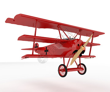 两轮的红色玩具飞机看起来非常吸引人高清图片